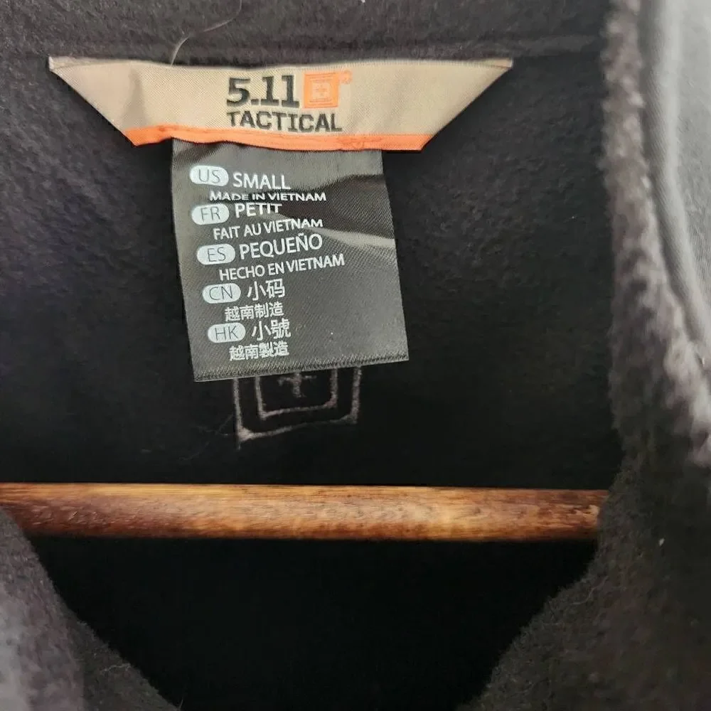 ‎5.11 Tactical Softshell Jacket Men's Small Black Full Zip Water Resistant